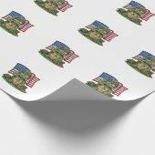 Patriottische Turtle Salute Vector Design_1 Cadeaupapier (Hoek)
