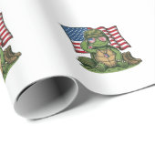 Patriottische Turtle Salute Vector Design_1 Cadeaupapier (Rol Hoek)