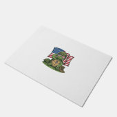 Patriottische Turtle Salute Vector Design_1 Deurmat (Schuin)