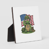 Patriottische Turtle Salute Vector Design_1 Fotoplaat (Voorkant)