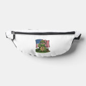 Patriottische Turtle Salute Vector Design_1 Heuptasje (Liggend)