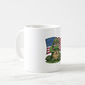 Patriottische Turtle Salute Vector Design_1 Koffiemok (Voorkant links)