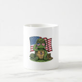 Patriottische Turtle Salute Vector Design_1 Koffiemok (Center)