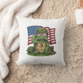 Patriottische Turtle Salute Vector Design_1 Kussen (Deken)