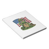 Patriottische Turtle Salute Vector Design_1 Notitieblok (Schuin)