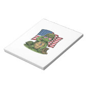 Patriottische Turtle Salute Vector Design_1 Notitieblok (Linkerzijde)
