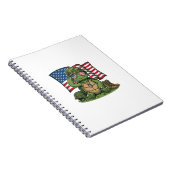 Patriottische Turtle Salute Vector Design_1 Notitieboek (Rechterzijde)