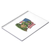 Patriottische Turtle Salute Vector Design_1 Notitieboek (Linkerzijde)
