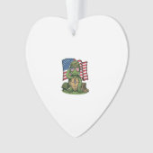 Patriottische Turtle Salute Vector Design_1 Ornament (voorkant)