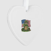 Patriottische Turtle Salute Vector Design_1 Ornament (voorkant)