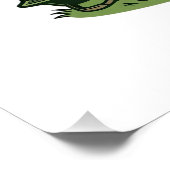 Patriottische Turtle Salute Vector Design_1 Perfect Poster (Hoek)