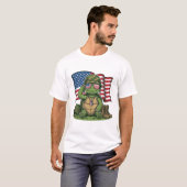 Patriottische Turtle Salute Vector Design_1 T-shirt (Voorkant volledig)
