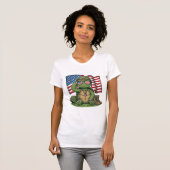 Patriottische Turtle Salute Vector Design_1 T-shirt (Voorkant volledig)