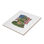 Patriottische Turtle Salute Vector Design_1 Tegeltje (Zijkant)