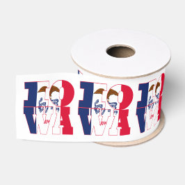 Patriottische typografie ontwerp van de vlag van I Grosgrain Lint