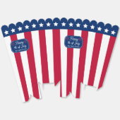 Patriottische U.S. Vlag Gelukkig 4th van Juli Fami Bedankdoosjes (Ongevouwen)
