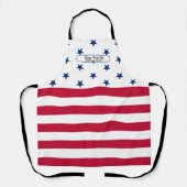 Patriottische U.S. Vlag Gelukkig 4th van Juli Fami Schort (Voorkant)