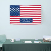 Patriottische U.S. Vlag Gelukkig 4th van Juli Fami Spandoek (Beurs)