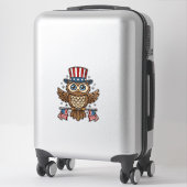 Patriottische Uil Vintage Gravure Grafisch_1 Sticker (Koffer)