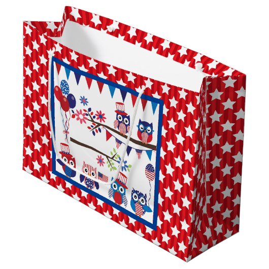 Patriottische Uilen Groot Cadeauzakje (Voorkant Gekanteld)