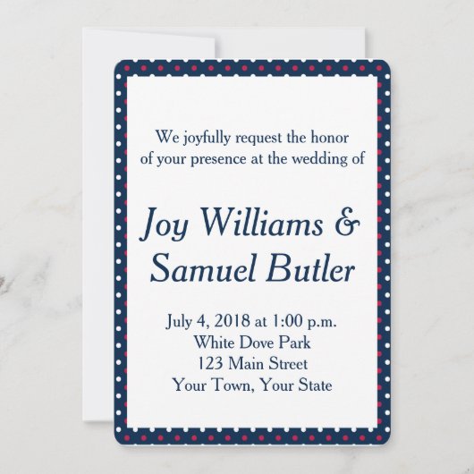 Patriottische uitnodiging tot het uitzenden van ro (Voorkant)