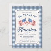 Patriottische uitnodiging voor 250 jaar Amerika fe (Voorkant)