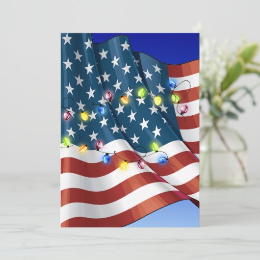 patriottische uitnodiging voor een vakantie (Staand voorkant)