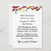 patriottische uitnodiging voor een vakantie (Achterkant)