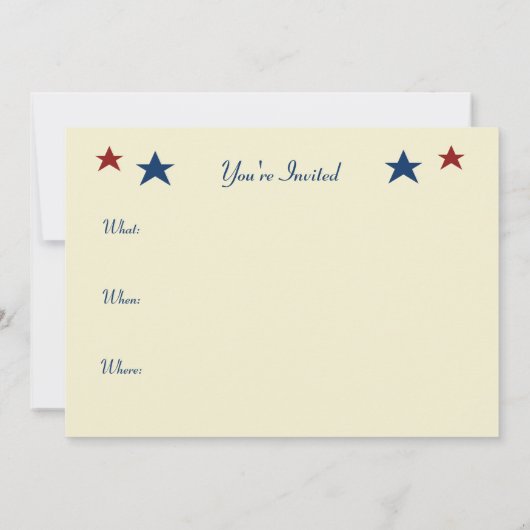 Patriottische Uitnodigingen (Achterkant)