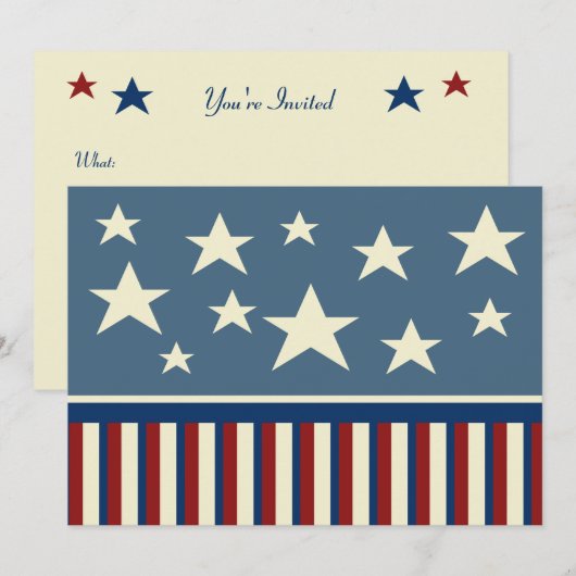 Patriottische Uitnodigingen (Voorkant / Achterkant)