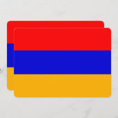 Patriottische uitnodigingen met Armeense vlag (Voorkant / Achterkant)