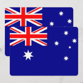 Patriottische uitnodigingen met Australia Flag (Voorkant / Achterkant)