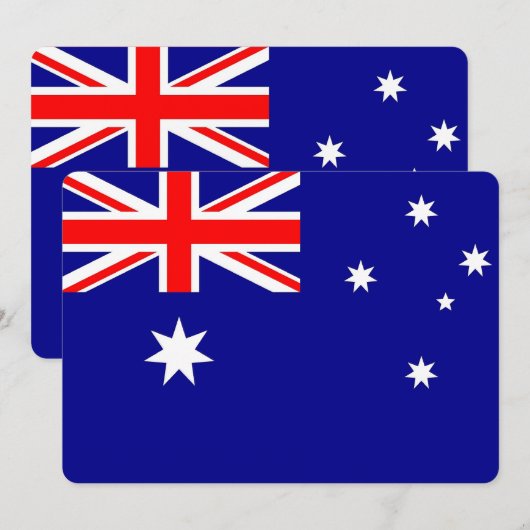 Patriottische uitnodigingen met Australia Flag (Voorkant / Achterkant)