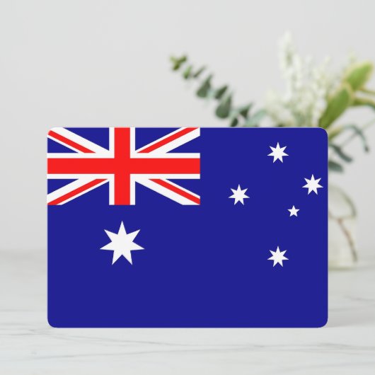 Patriottische uitnodigingen met Australia Flag (Staand voorkant)