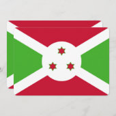 Patriottische uitnodigingen met Burundese vlag (Voorkant / Achterkant)