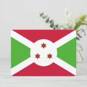 Patriottische uitnodigingen met Burundese vlag (Staand voorkant)
