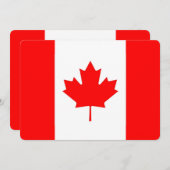 Patriottische uitnodigingen met Canada Flag (Voorkant / Achterkant)
