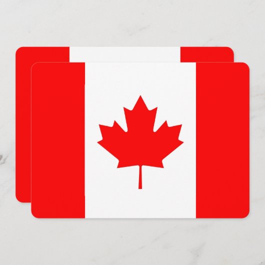 Patriottische uitnodigingen met Canada Flag (Voorkant / Achterkant)