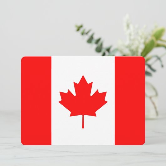 Patriottische uitnodigingen met Canada Flag (Staand voorkant)
