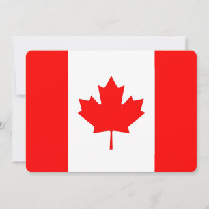 Patriottische uitnodigingen met Canada Flag