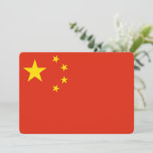 Patriottische uitnodigingen met China Flag (Staand voorkant)