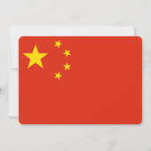 Patriottische uitnodigingen met China Flag (Voorkant)