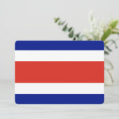 Patriottische uitnodigingen met Costa Rica Vlag (Staand voorkant)