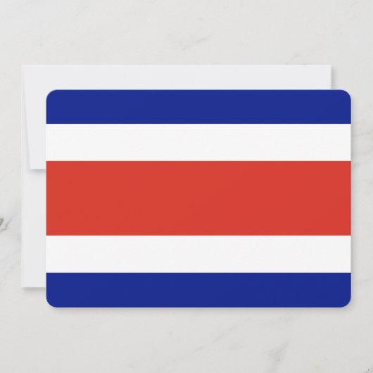 Patriottische uitnodigingen met Costa Rica Vlag (Voorkant)