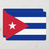Patriottische uitnodigingen met Cuba vlag (Voorkant / Achterkant)