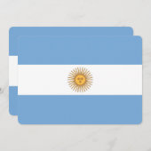 Patriottische uitnodigingen met de Argentijnse vla (Voorkant / Achterkant)