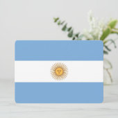 Patriottische uitnodigingen met de Argentijnse vla (Staand voorkant)