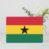 Patriottische uitnodigingen met de Ghanese vlag (Staand voorkant)