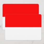 Patriottische uitnodigingen met de Indonesische vl (Voorkant / Achterkant)