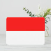 Patriottische uitnodigingen met de Indonesische vl (Staand voorkant)